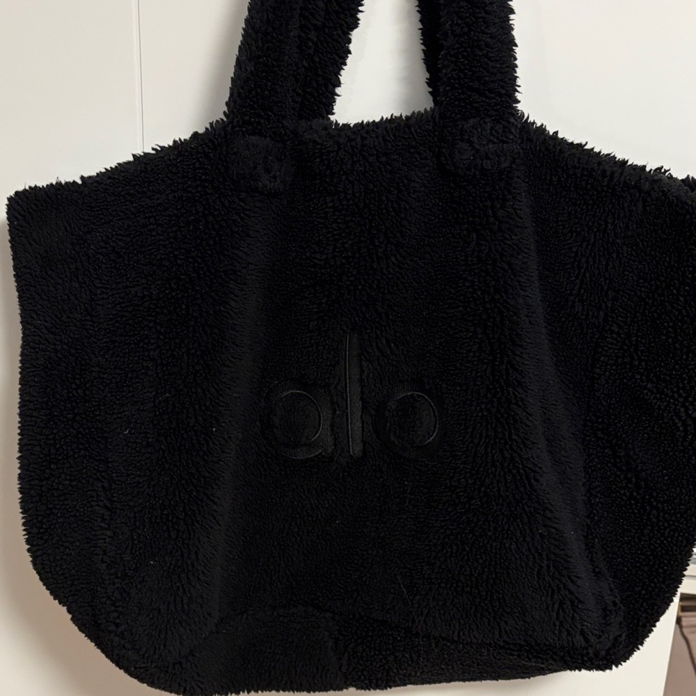 ALO Yoga Plush Black Tote Bag